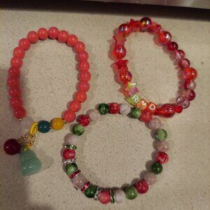 3pc Colorful Beaded Bracelet Bundle
